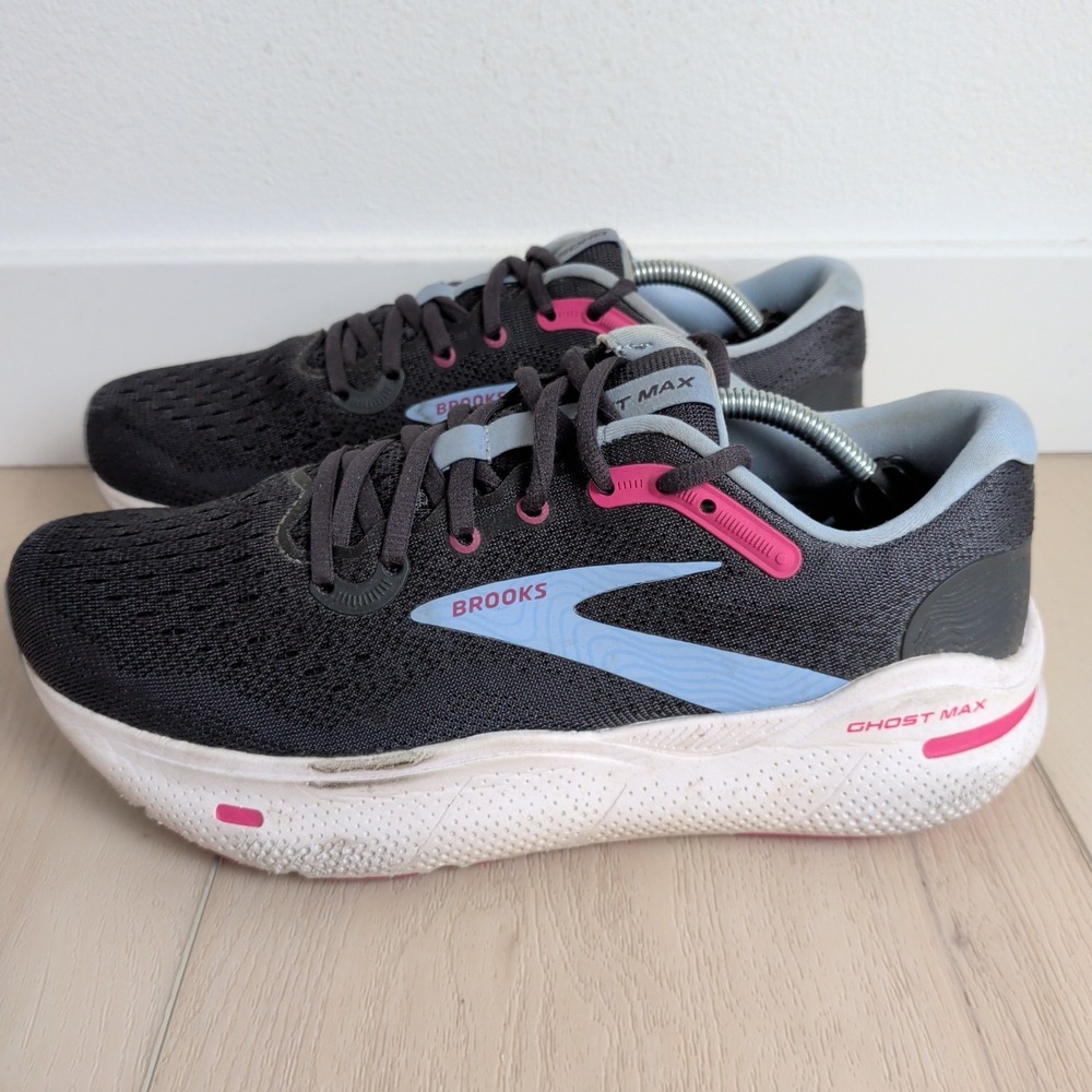 Brooks Ghost Max‎ Running Shoes Sneakers Womens 9 Ebony Open Air Lilac Rose